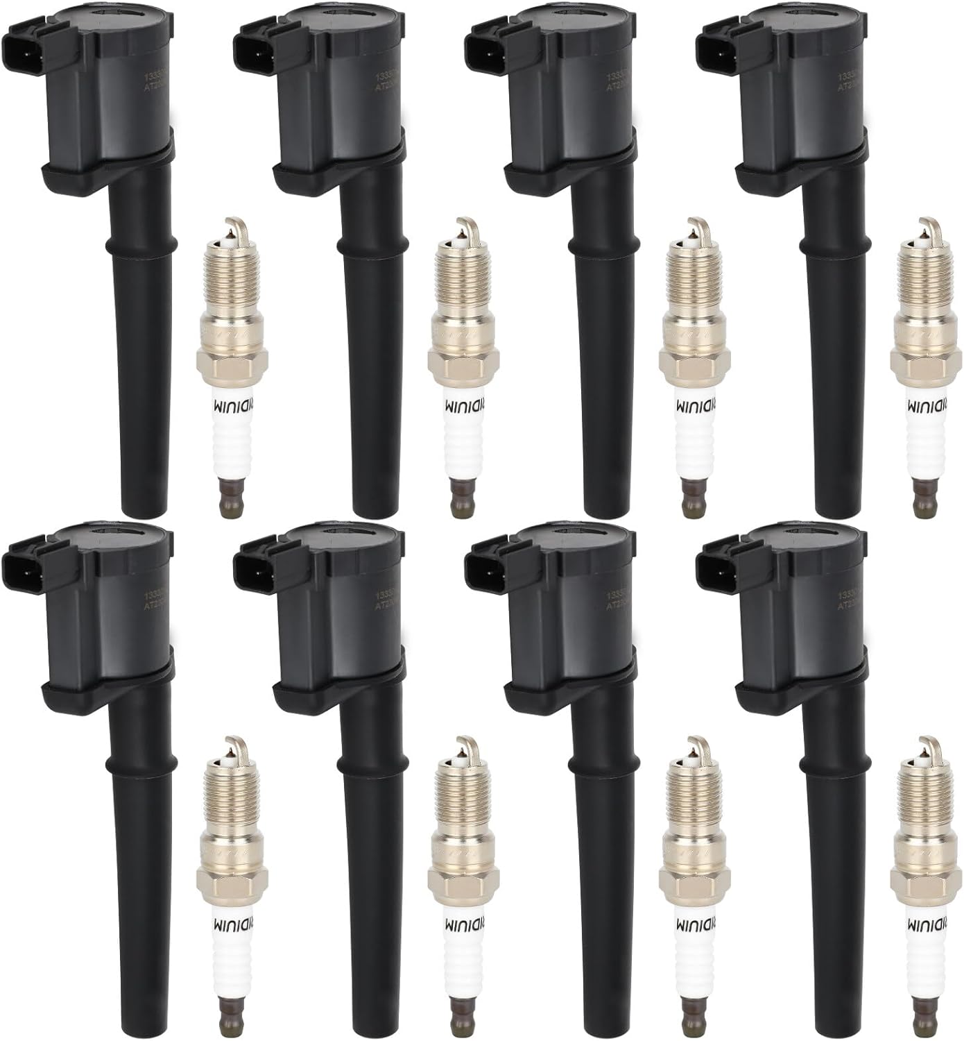 ECCPP UF191 8 ignition coils with 8 iridium Spark Plugs SP493,for Ford,for Lincoln,for Mustang,for Continental Aviator Navigator 4.6L V8 DG512,5C1128,UF-191,UF191,C1141,DG478