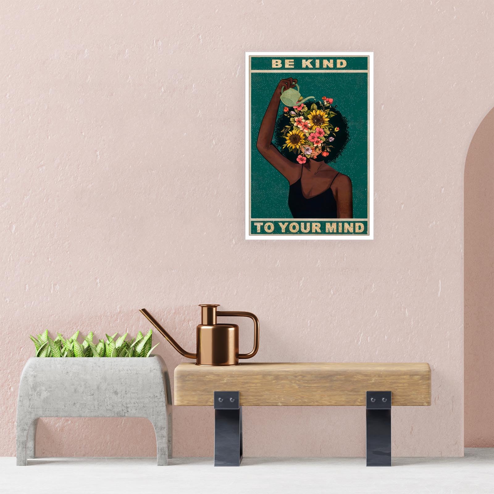 Amazon.com: Dcvjiy Retro Be Kind To Your Mind Poster Fashion Black Girl  Wall Art Lose Your Mind Prints Painting Positivity Mental Health Quote Art  Floral Girl Wall Decor 16x24in Unframed: Posters &