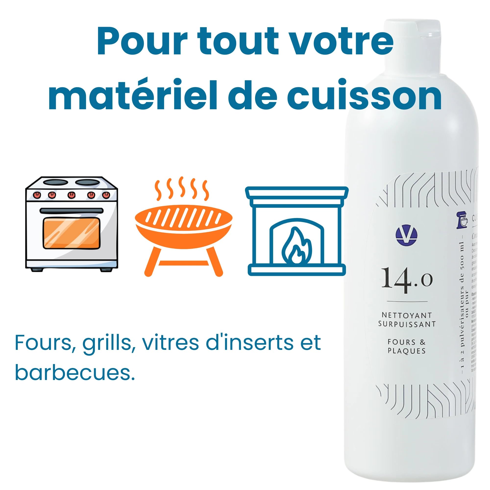 N°14.0 Four Barbecue Concentré – Graisses Cuites 10 Décapages Plancha | 1,69€/décapage, 1 à 2 ans d'utilisation, sans CMR ni perturbateurs endocriniens, sain pour animaux, fabriqué en France