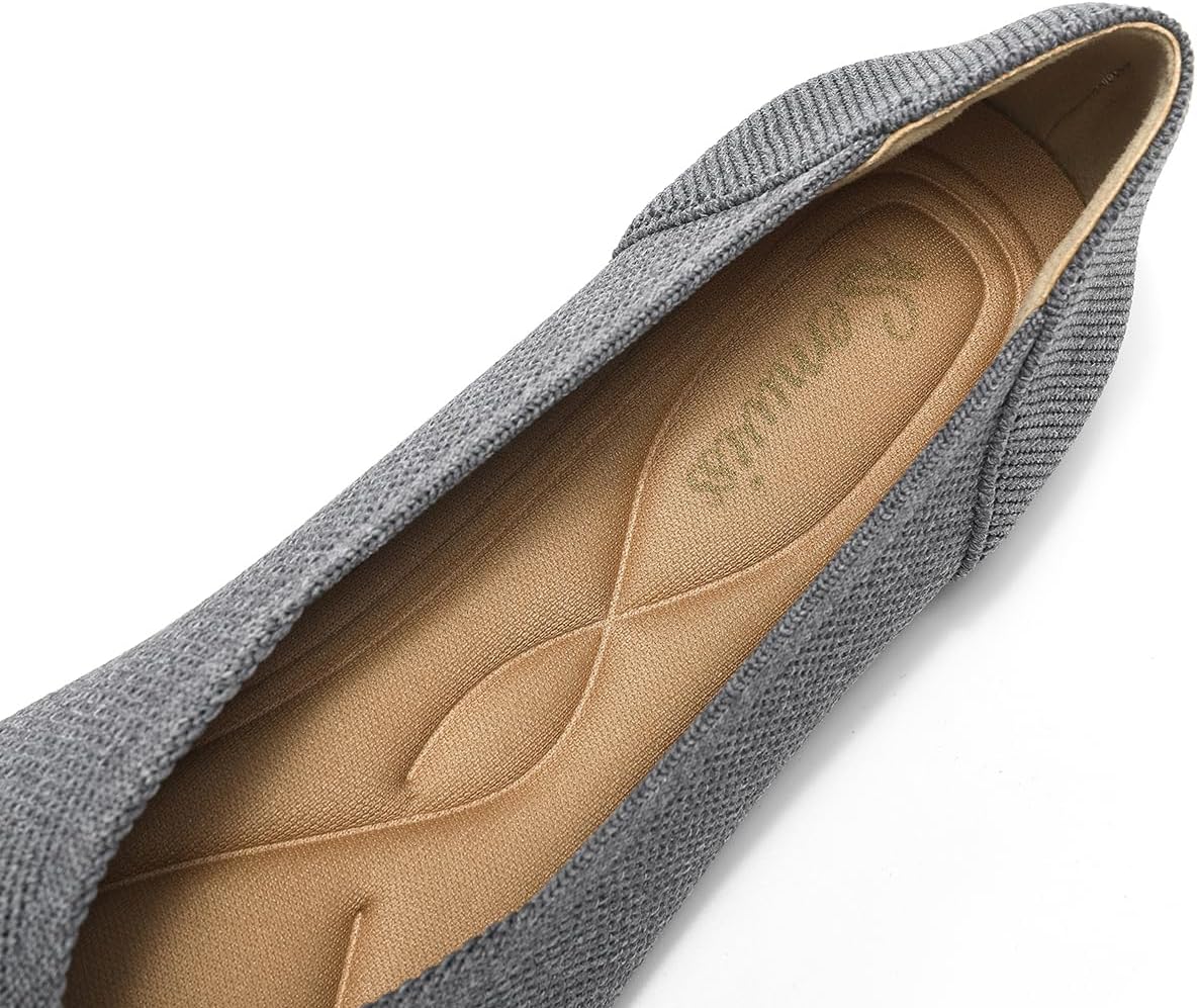 Semwiss Women's Ballet Flats Comfortable Casual Dressy Shoes,Work Flats Office Shoes Pointed Toe Leopard Flats. - Image 4