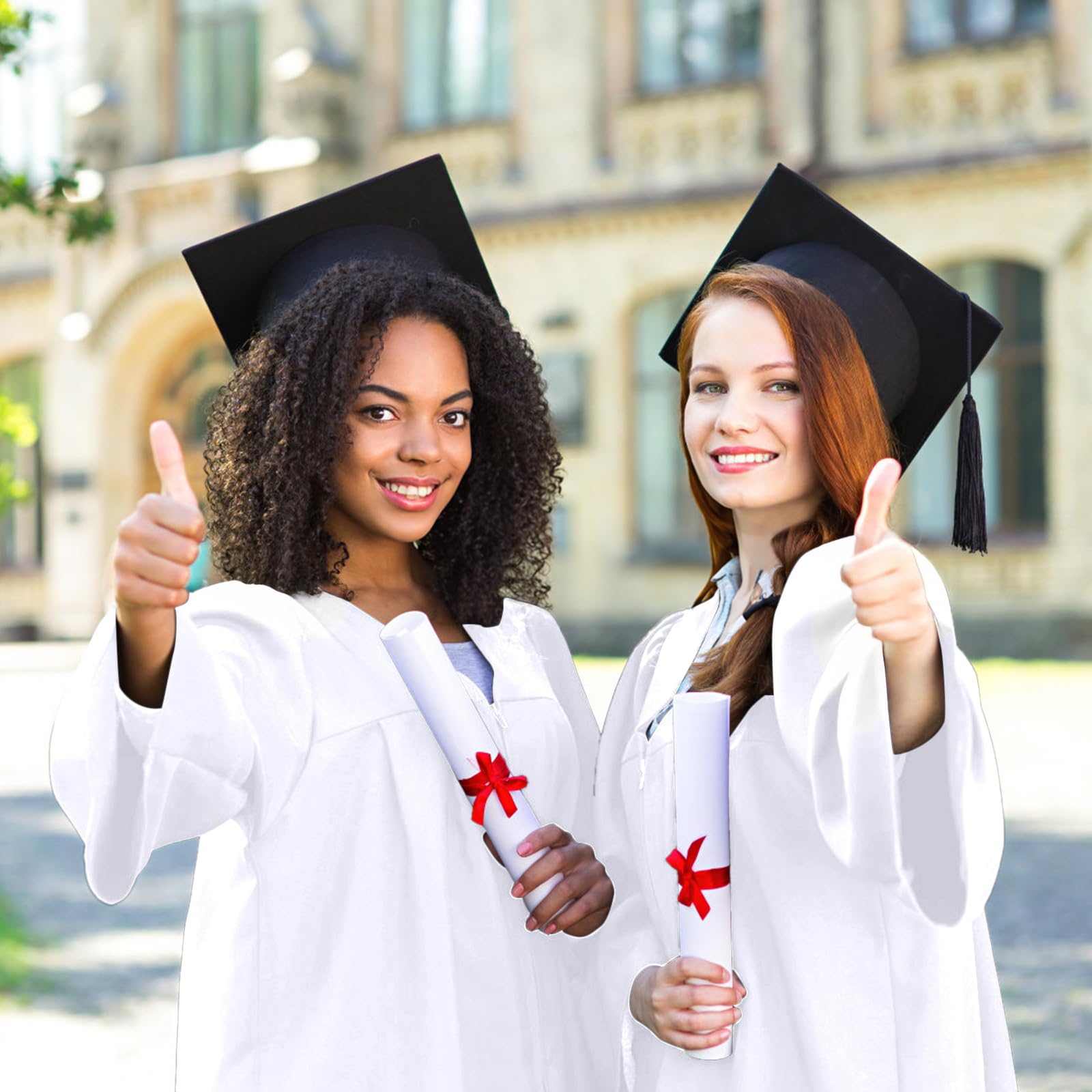 3er-Pack Weiße Chorrobe Taufen für Erwachsene, Unisex Priester Gewand Kostüm, Herren Damen Richter Messdiener Taufen Kleidung für Kirche Klerus, Graduation Gown, Größe 54