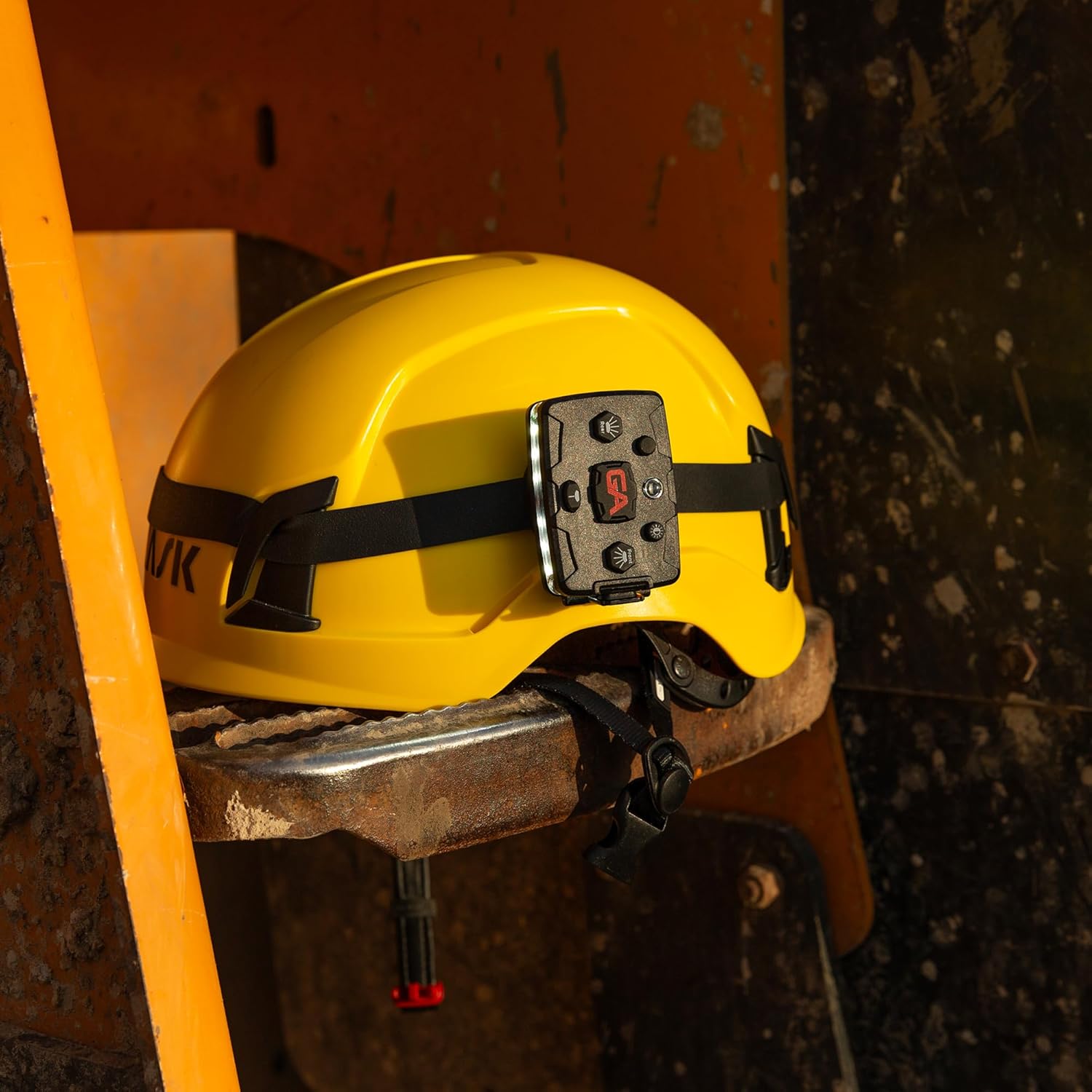 Guardian Angel Flashlight Helmet Strap Mount Accessory – 2 Magnetic Mounts with Screw-in Feature – Extra Sticky Material for Strong Grip – For Hard Hats, Safety & Fire Helmets & More