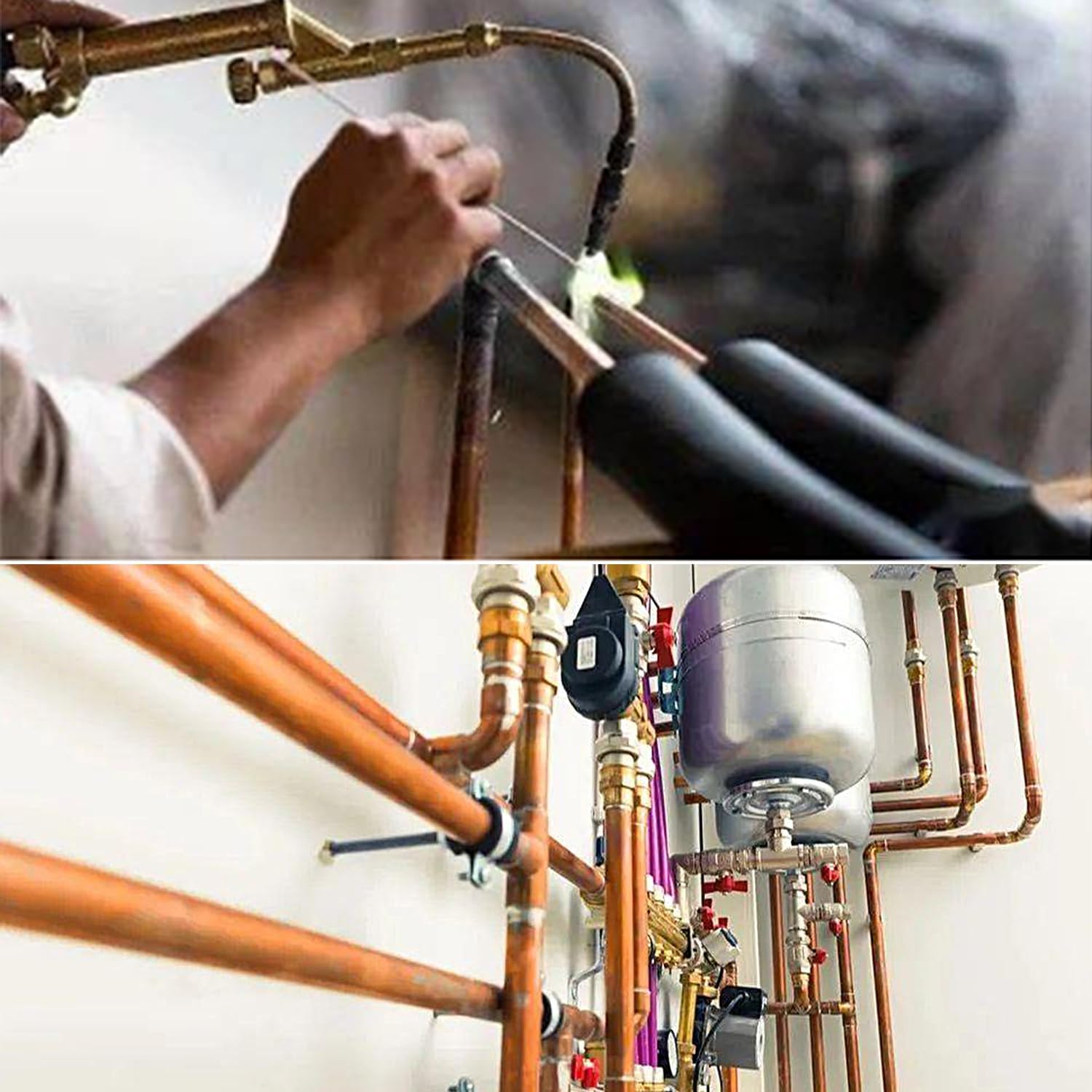 Raccordo in rame, gomito a 90 gradi 1-1/8 pollici ID saldatura giunto per unità HVAC, con tubo arrotolato estremità antisudore, confezione da 5