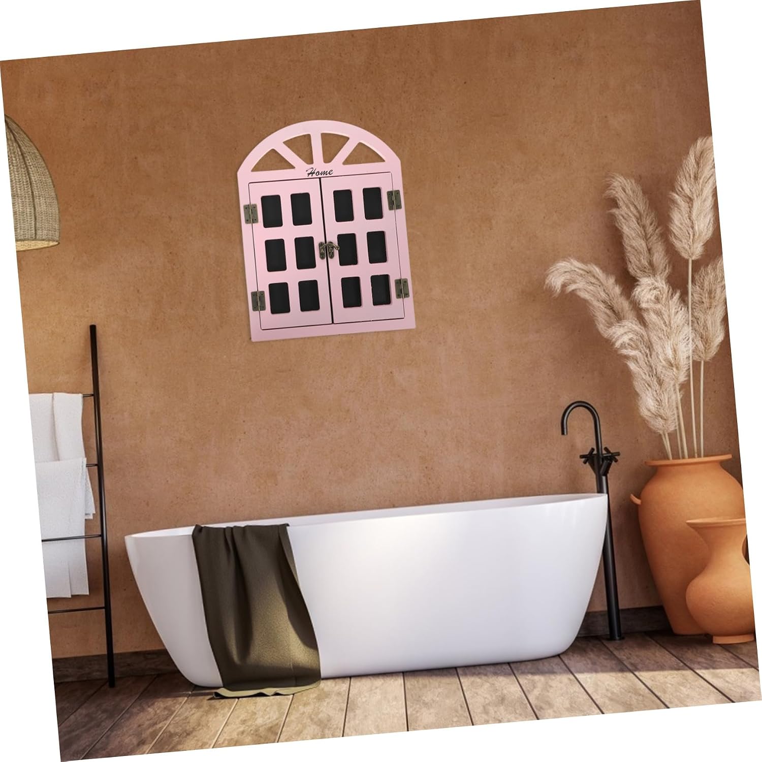 BESPORTBLE Retro Wooden Window Chalkboard Double-Sided Blackboard for Wall Decor Decorative Hanging Sign