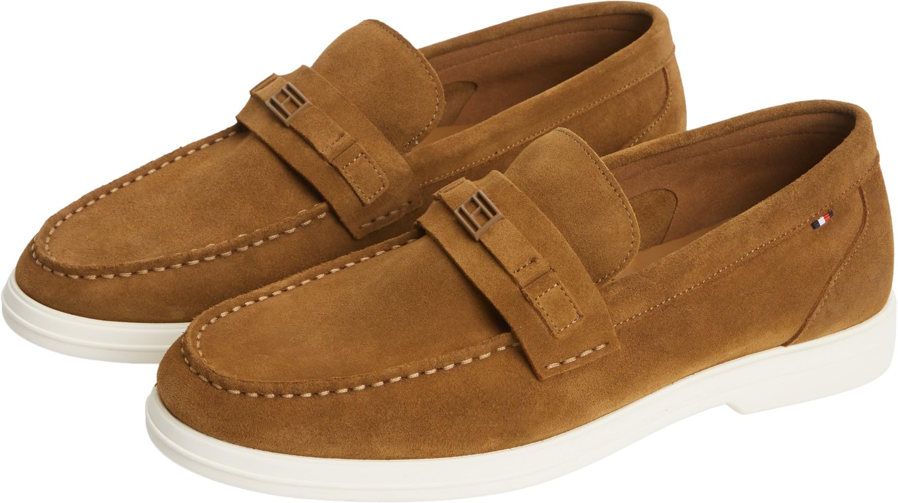 Tommy Hilfiger Light Suede Flag Hardware Loafer Fm0fm05897 MocassiniUomo