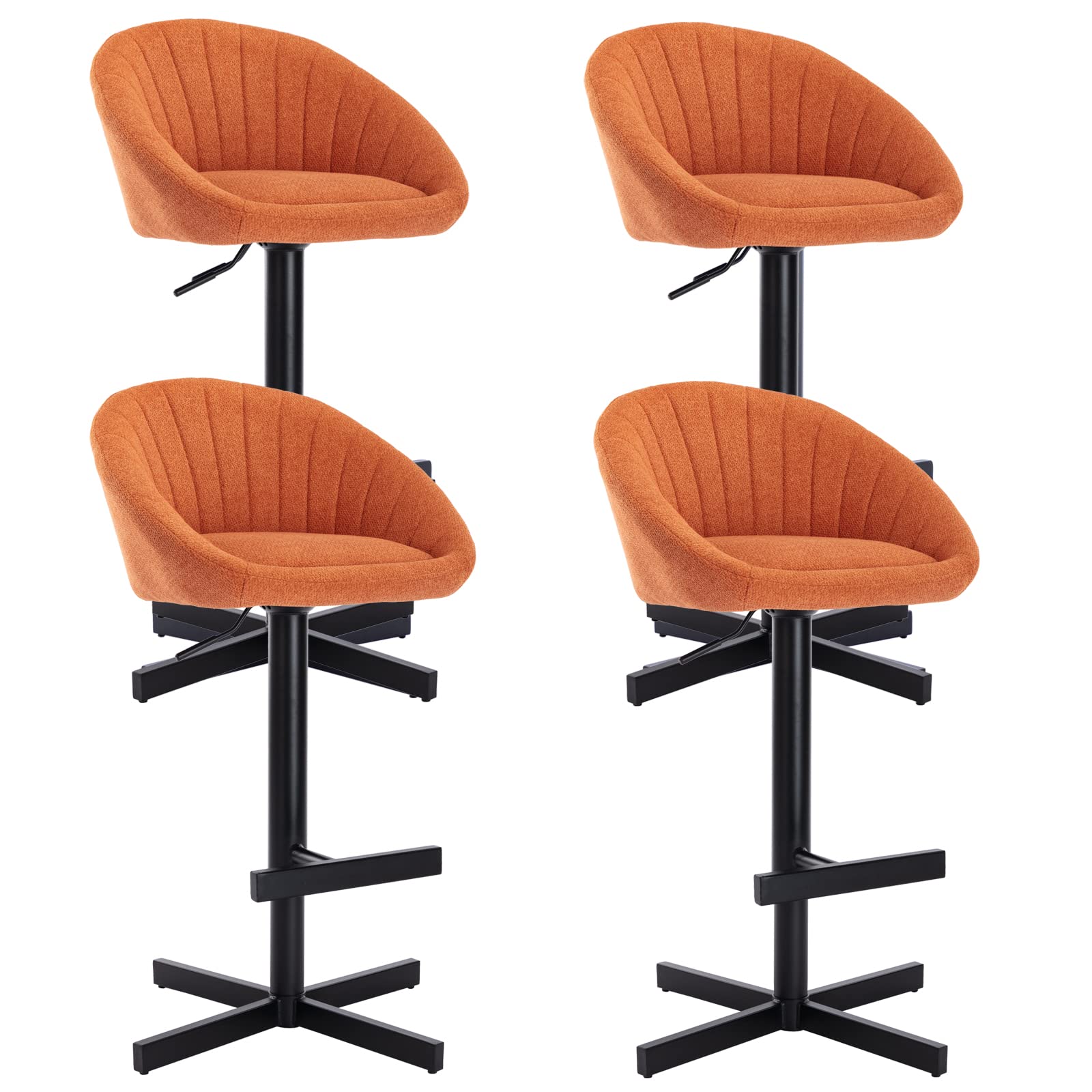 Buy DUOMAY Swivel Bar Stools Set of 4, Modern Linen Adjustable Counter