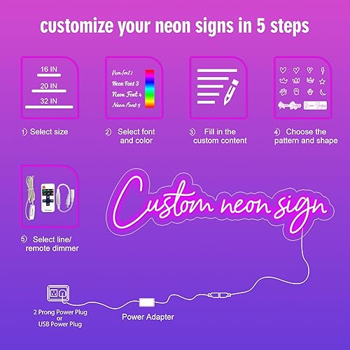 Miniatura 5 de Letrero de neón personalizable  Divertido letrero de neón personalizado para decoración de pared dormitorio fiesta letrero de luz de neón LED