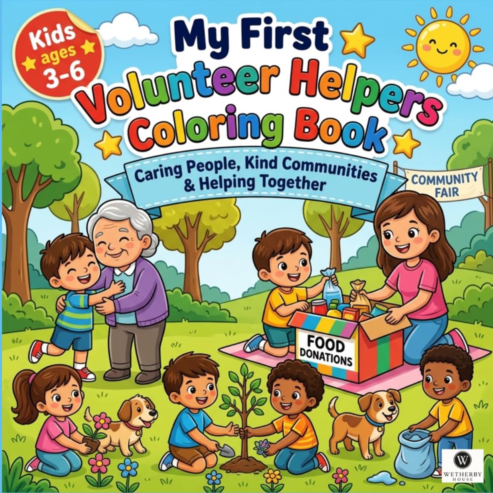 My First Volunteer Helpers Coloring Book: A Fun Community Kindness and Charity Activity Book for Kids