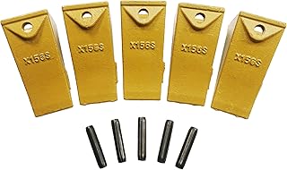 BDI Wear Parts 5 Pack X156S Backhoe Bucket Teeth with Pins for Skid Steer and Mini Excavator Buckets (5PK)