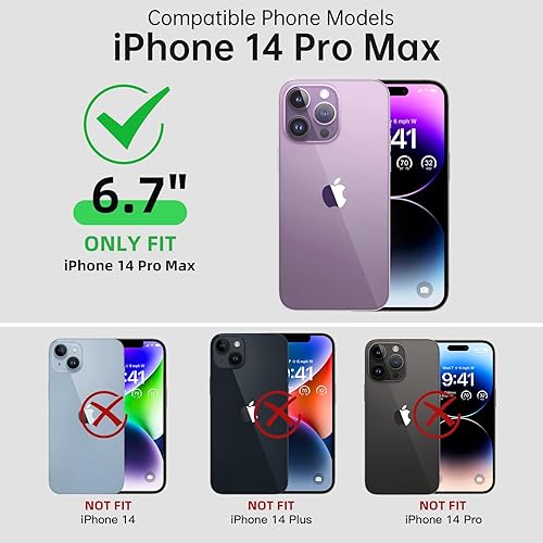 Miniatura 2 de Beasyjoy Funda impermeable para iPhone 14 Pro Max, funda de metal resistente con protector de pantalla integrado, protección de cuerpo completo de