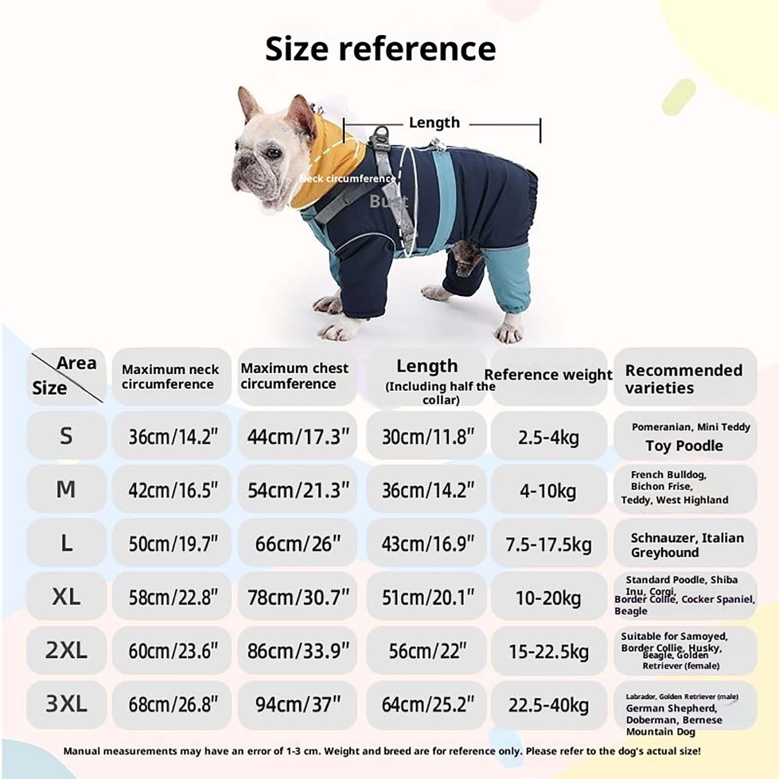 Hunde Wintermantel Winter-Schneeanzug mit Geschirr, Warmer, mit Fleece gefütterter Overall,Vierbeinmantel für kleine, mittelgroße und große Hunde, Kleidung für kaltes Wetter verstellbarem (Blue, XL)