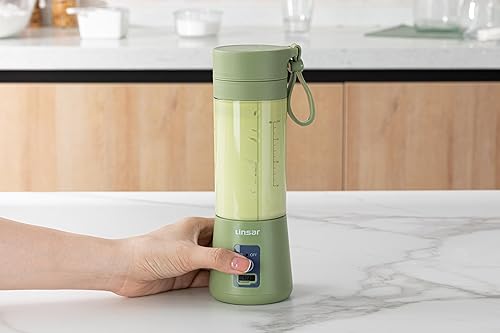Miniatura 3 de Batidora portátil (verde salvia) para batidos y batidos con cuchillas de acero inoxidable duraderas para un potente rendimiento de mezcla,