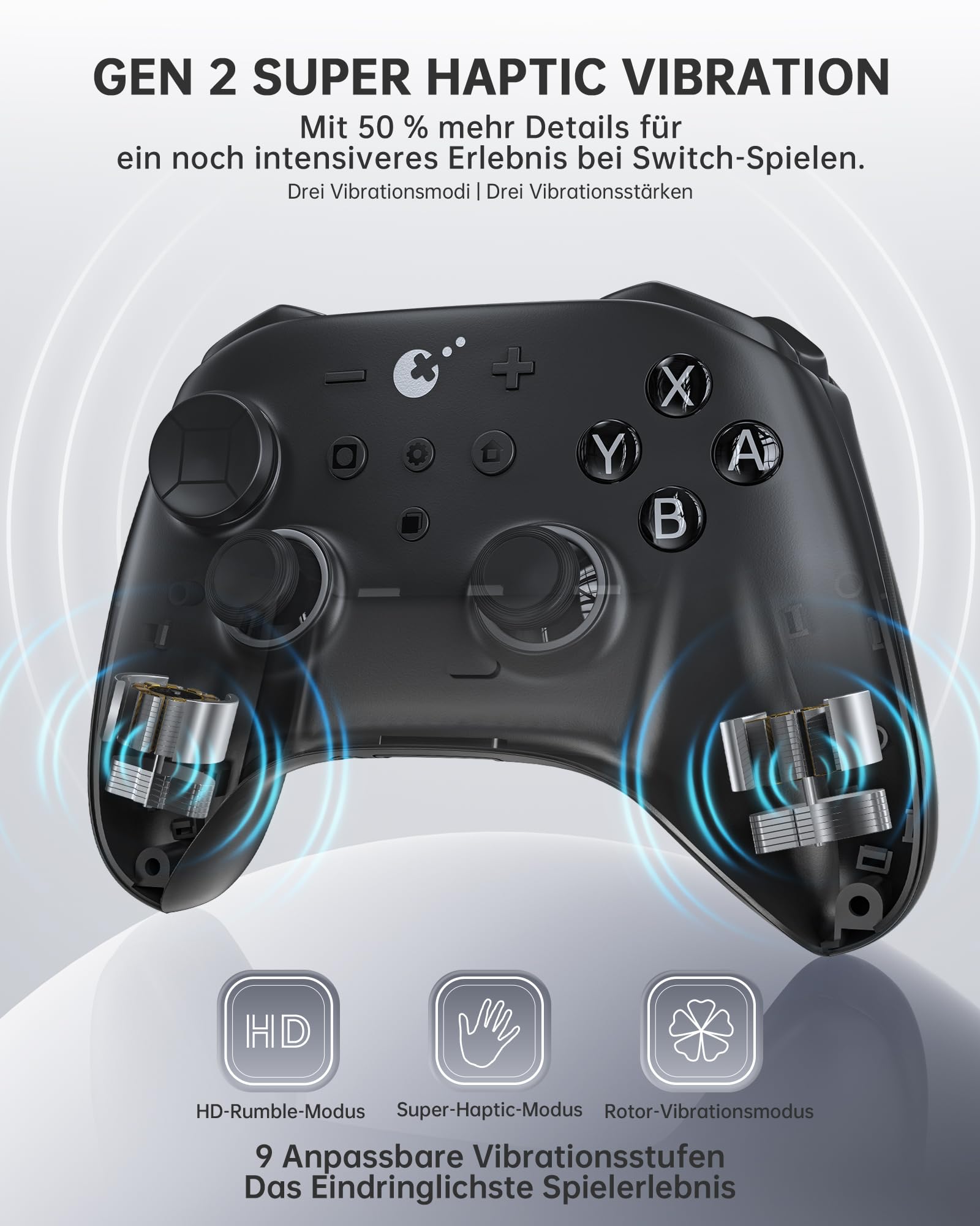 GuliKit TT Max Wireless Controller für PC, Android, iOS, Switch 1/2, TMR Joysticks, Aufweckfunktion und Abnehmbare 4 Metall-Rücktasten (Schwarz, TT MAX)
