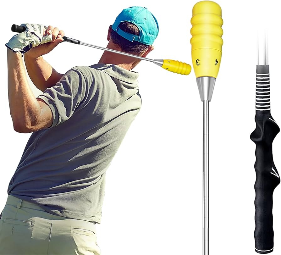 CAITON Golf Swing Trainer - Adjustable 5-Gear Golf Swing Stick for