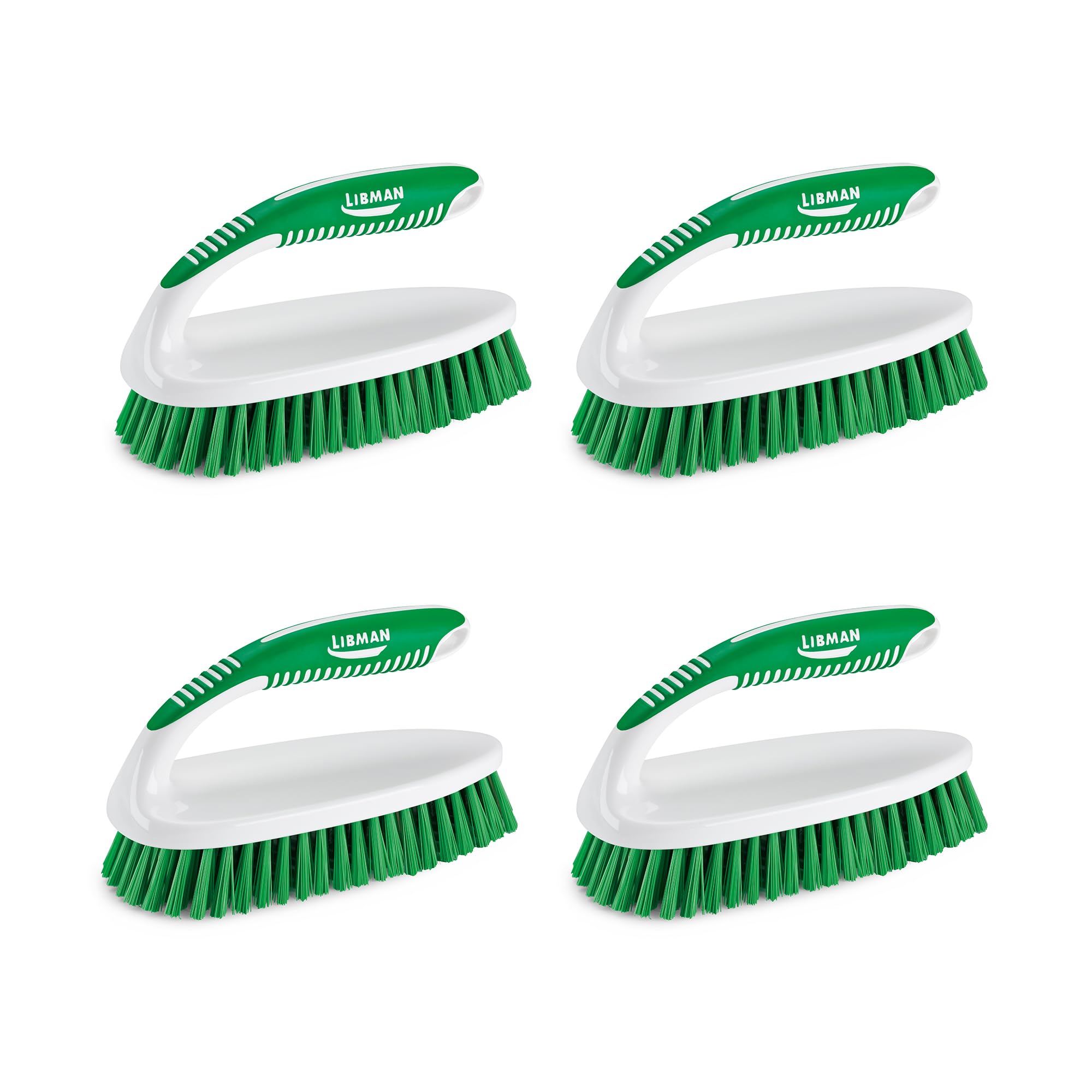 Libman Cepillo de Fregar, Fibras de Pet recicladas de plástico, Verde y Blanco