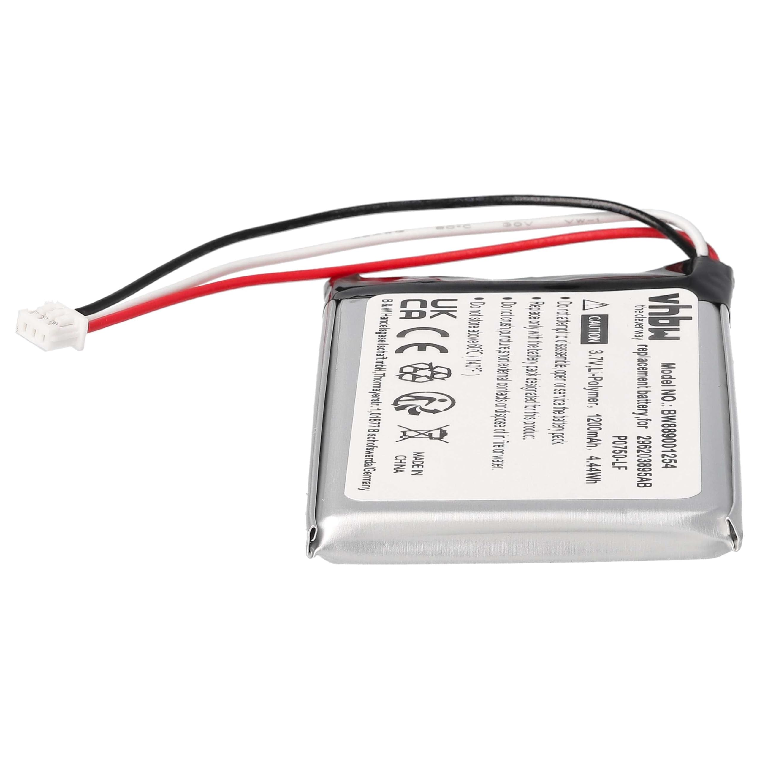 vhbw 5X batería Compatible con Ingenico Link 2500 Lector de Tarjetas Inteligentes NFC, Lector Smart Card (1200 mAh, 3,7 V, Li-Poli)