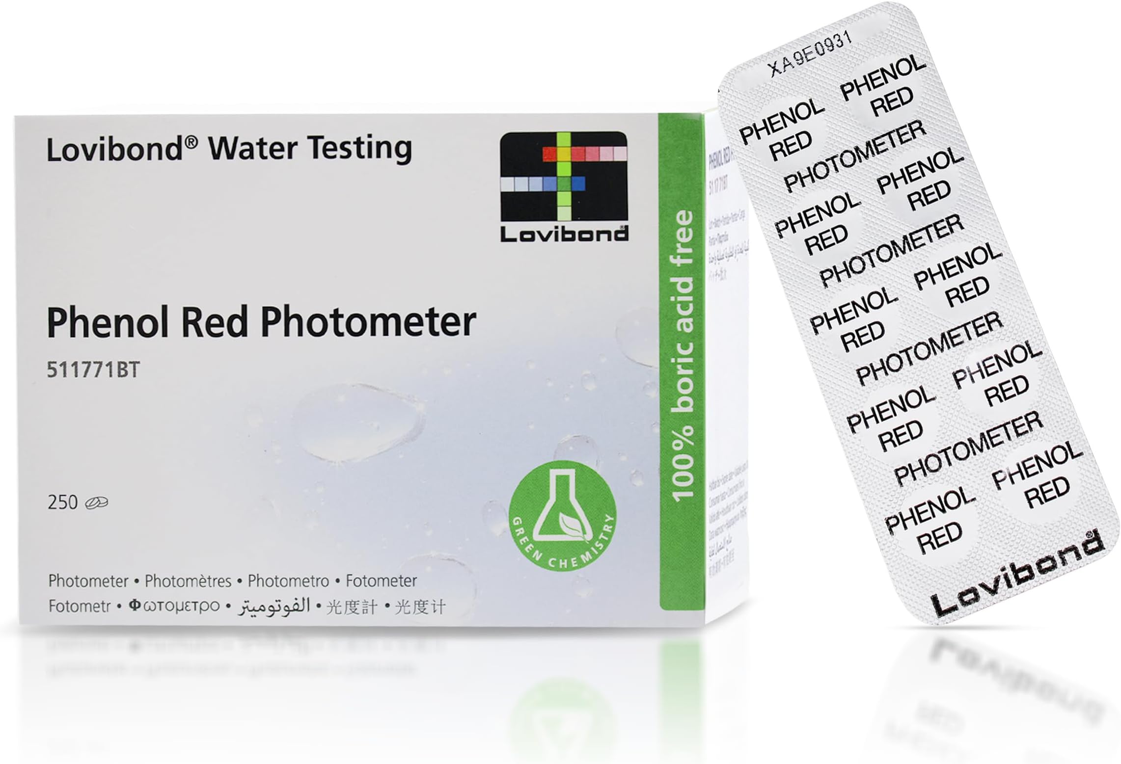 Lovibond Phenol Red Tablets - 250 Pack - Professional-Grade Reagents for Digital Photometers| Reliable, Easy-to-Use & Accurate Water Testing