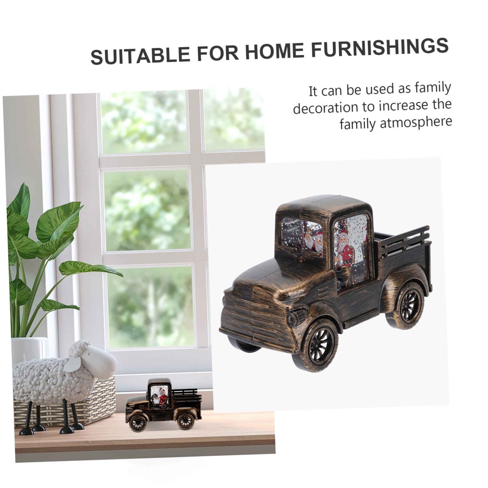 Robert Stanley Black Glitter Snowman Snow Globe Glass Christmas Ornament