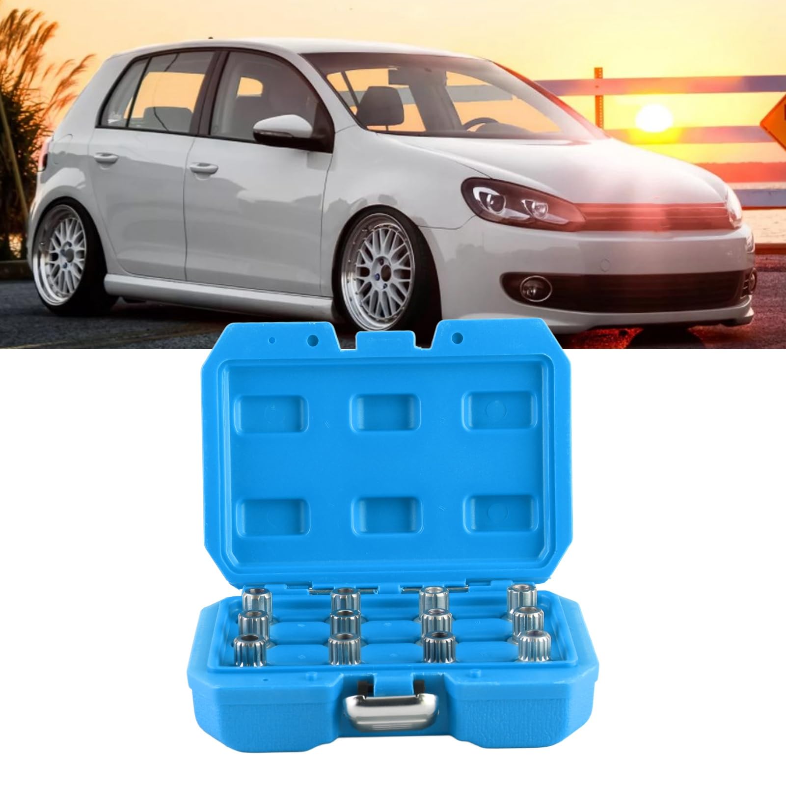 12PCS SAM SPLINE BITY BLUCHOWANIE Nakrętki koła Wyjmij zestawy narzędzi Auto Konserwacja