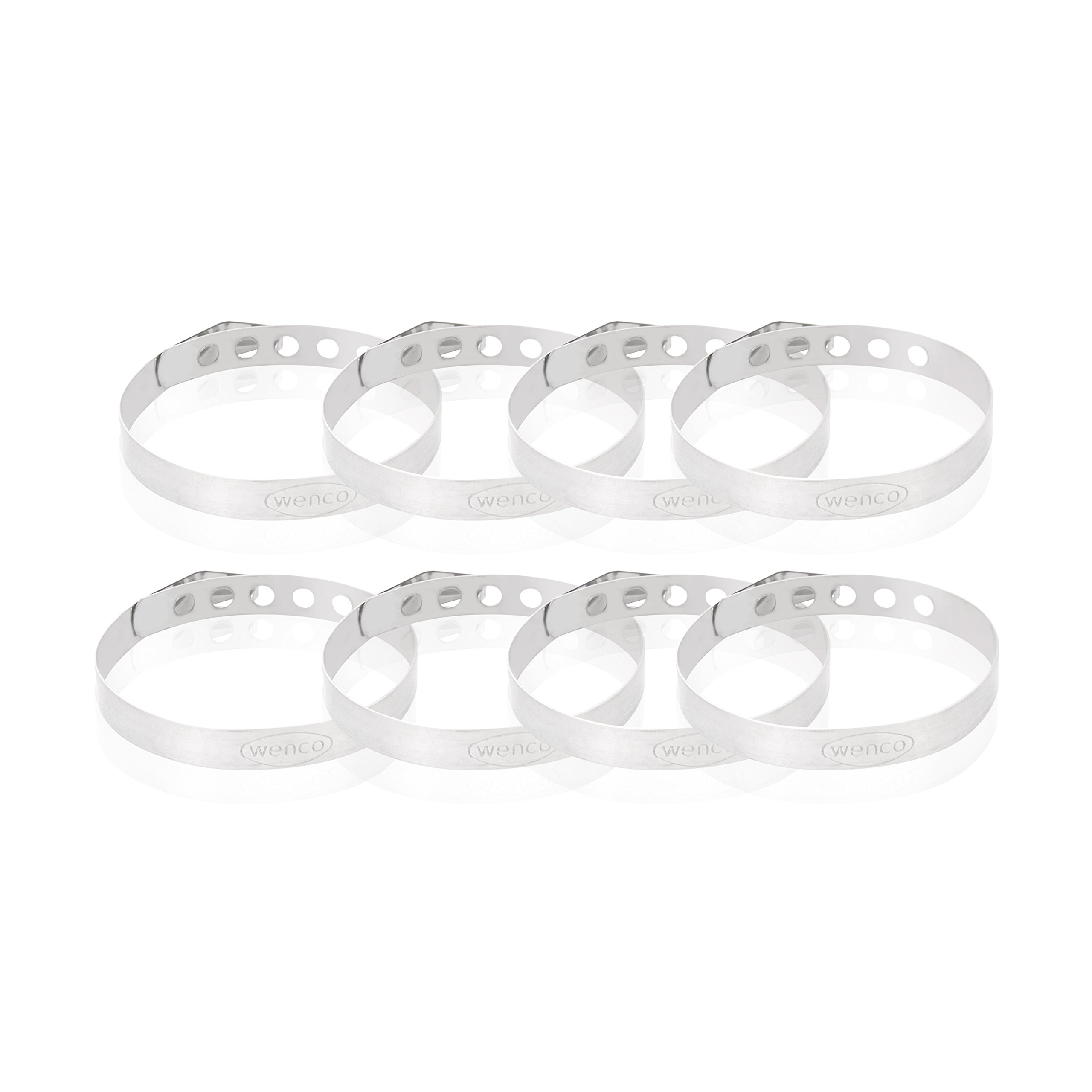 wenco Rouladenringe, Rostfreier Edelstahl, Größenverstellbar 4,5-5,5 cm Durchmesser, 8 Stück