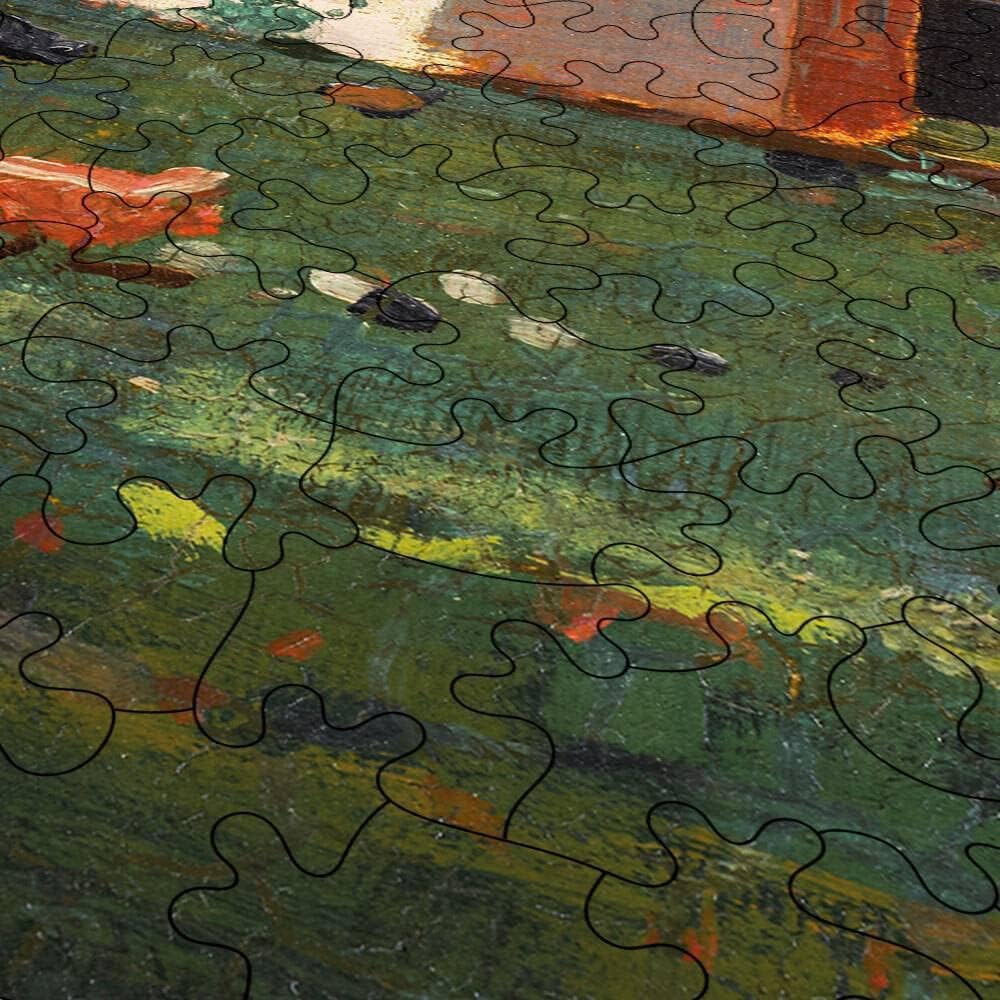 Farmyard Scene Wooden Puzzle by Winslow Homer. Wooden Jigsaw Puzzles for Adults - 500 Pieces