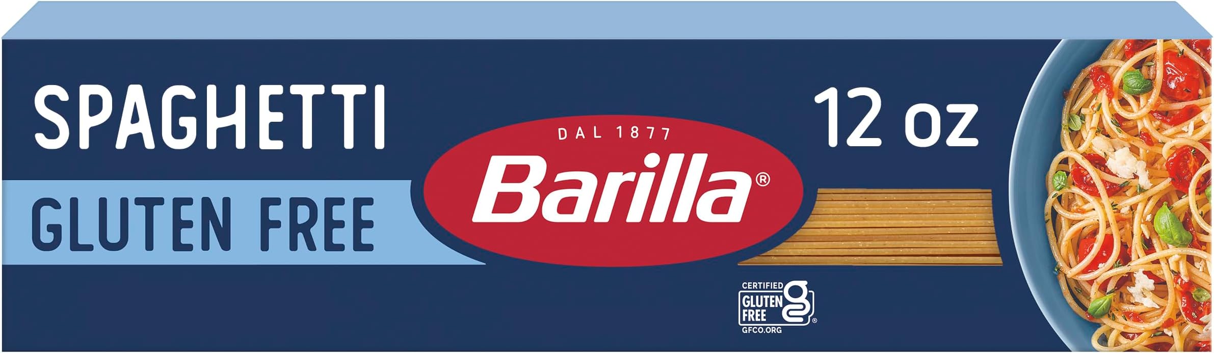 Barilla Gluten Free Spaghetti, 12 Ounce - Non-GMO Gluten Free Pasta Made with Blend of Corn & Rice