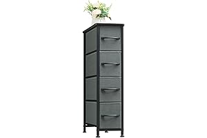 mDesign Narrow Dresser Storage Tower Stand