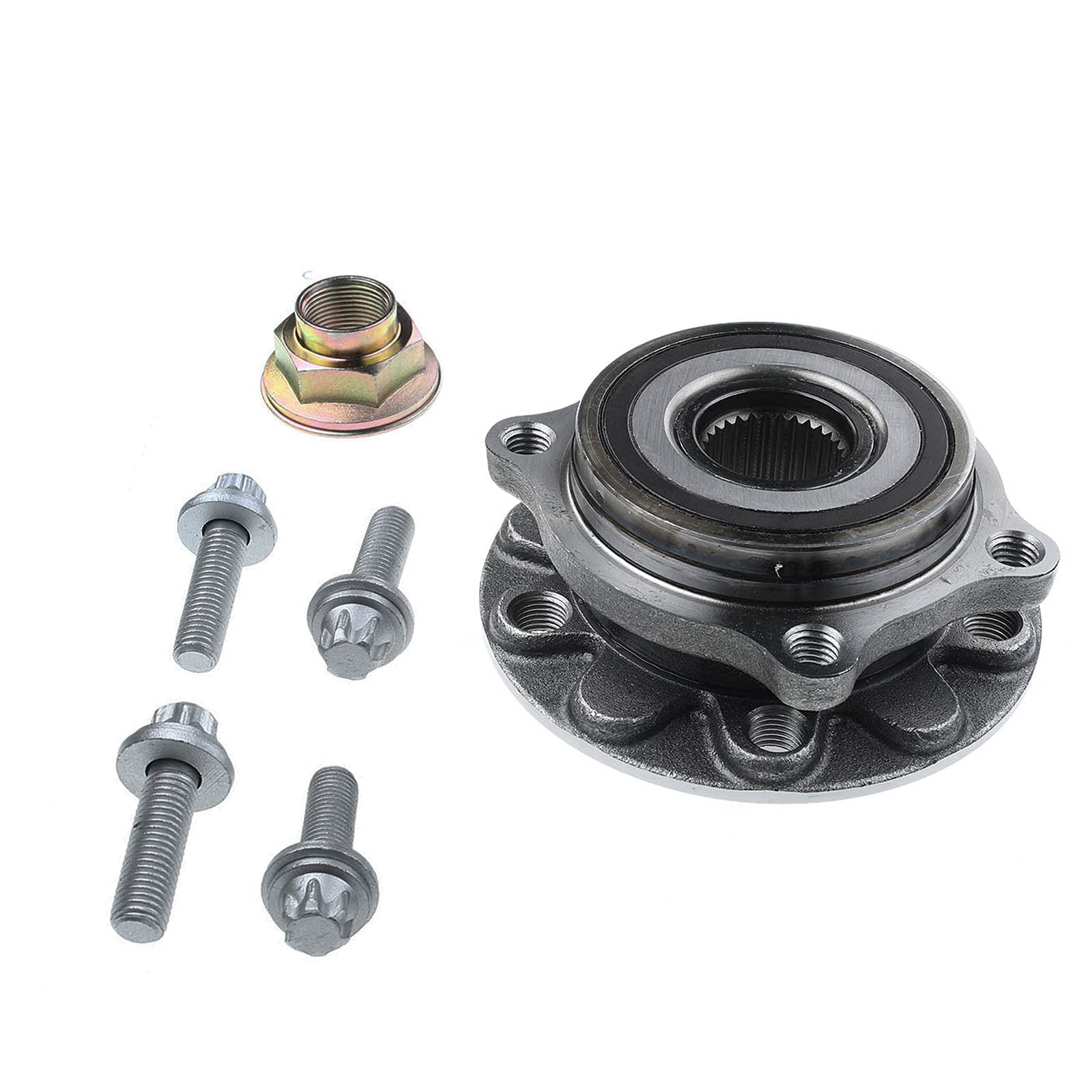 Frankberg Set di 2 cuscinetti ruota anteriori con anello magnetico ABS | davanti Con anello magnetico Sensore di velocità ABS Sensore di velocità ABS Ruota flangiata ⌀135