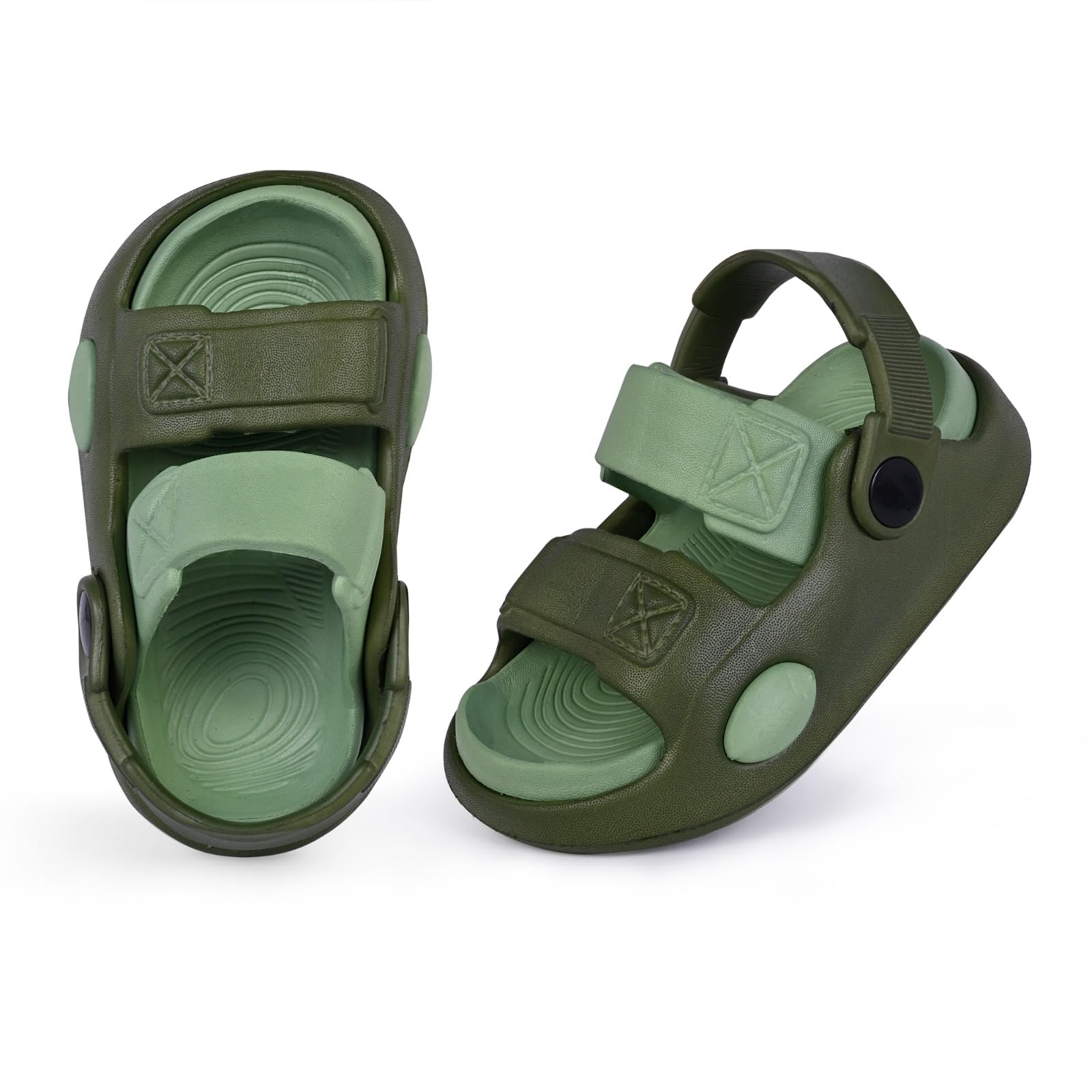 Kids Comfort Clogs Sandals For Boy And Girl, 1 to 4 Years, Two-Strap Design, Easy To Wear Slip On, Dust and Waterproof, 7101-image-1