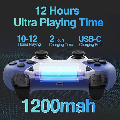 Miniatura 3 de AUGEX Wireless Controller for PS4 Controller, Wireless Gamepad Work with Playstation 4 Controllers, Game Control for PS4 Controller with Joystick