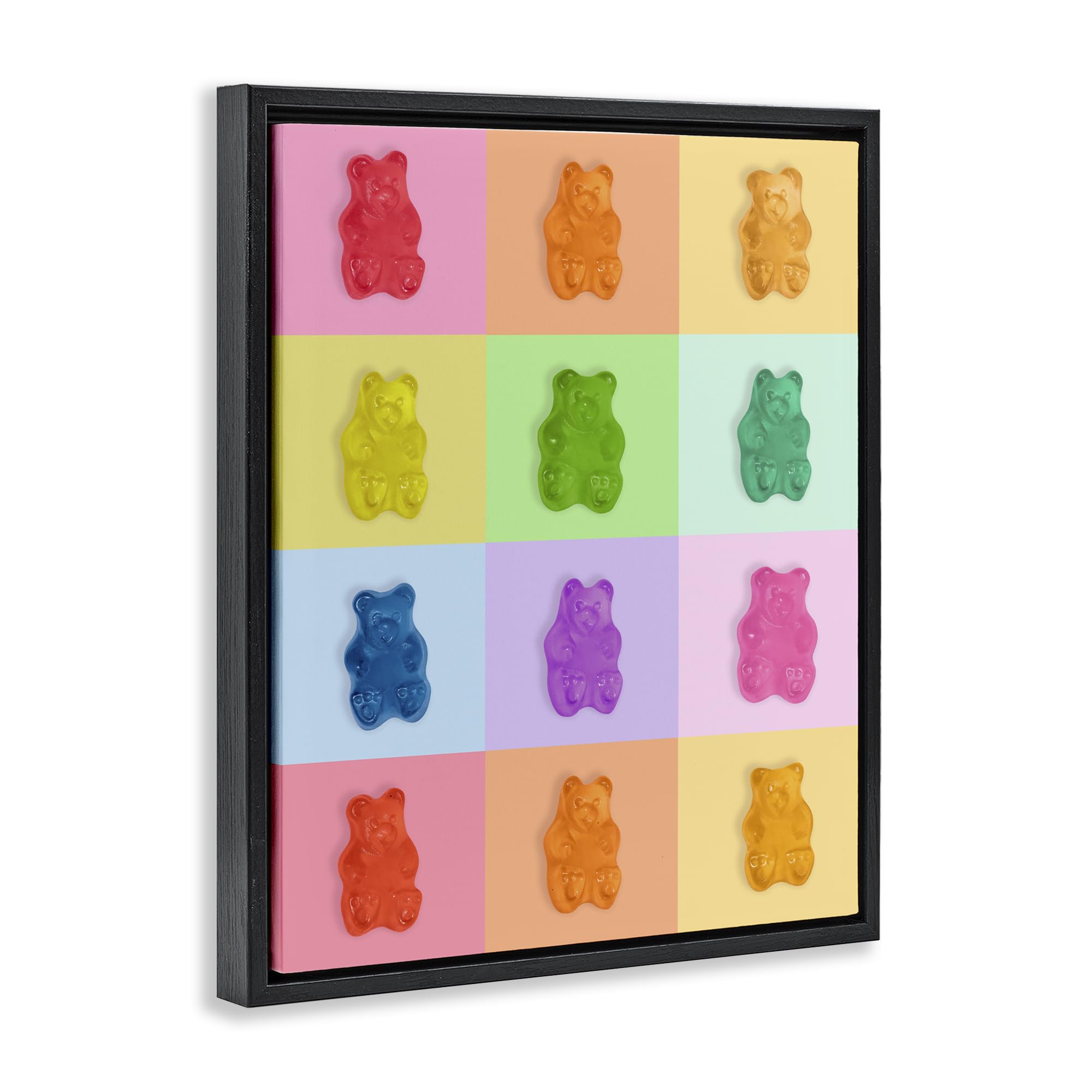 Regenbogen Gummibärchen Candy Grid, 40,6 x 50,8 cm Leinwand im schwebenden