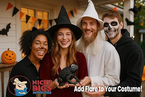 Miniatura 5 de Nicky Bigs Novelties Figura de estatua de rana grande de goma gigante de 10 pulgadas de largo