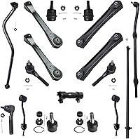 Vista 77 de Detroit Axle - Kit de suspensión frontal de 15 piezas para Jeep Grand Cherokee 99-04 1999 2000 2001 2002 2003 2004, brazos de control superior e