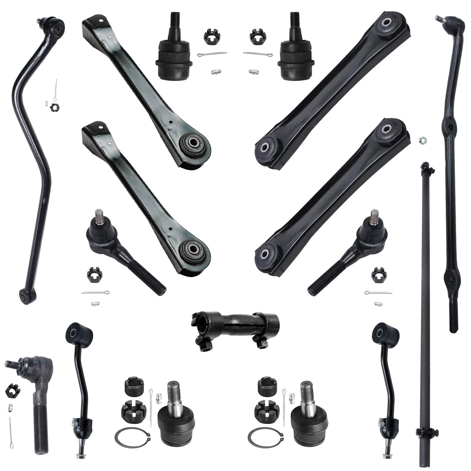 Detroit Axle - Front End 17pc Suspension Kit for 1997-2006 Jeep Wrangler