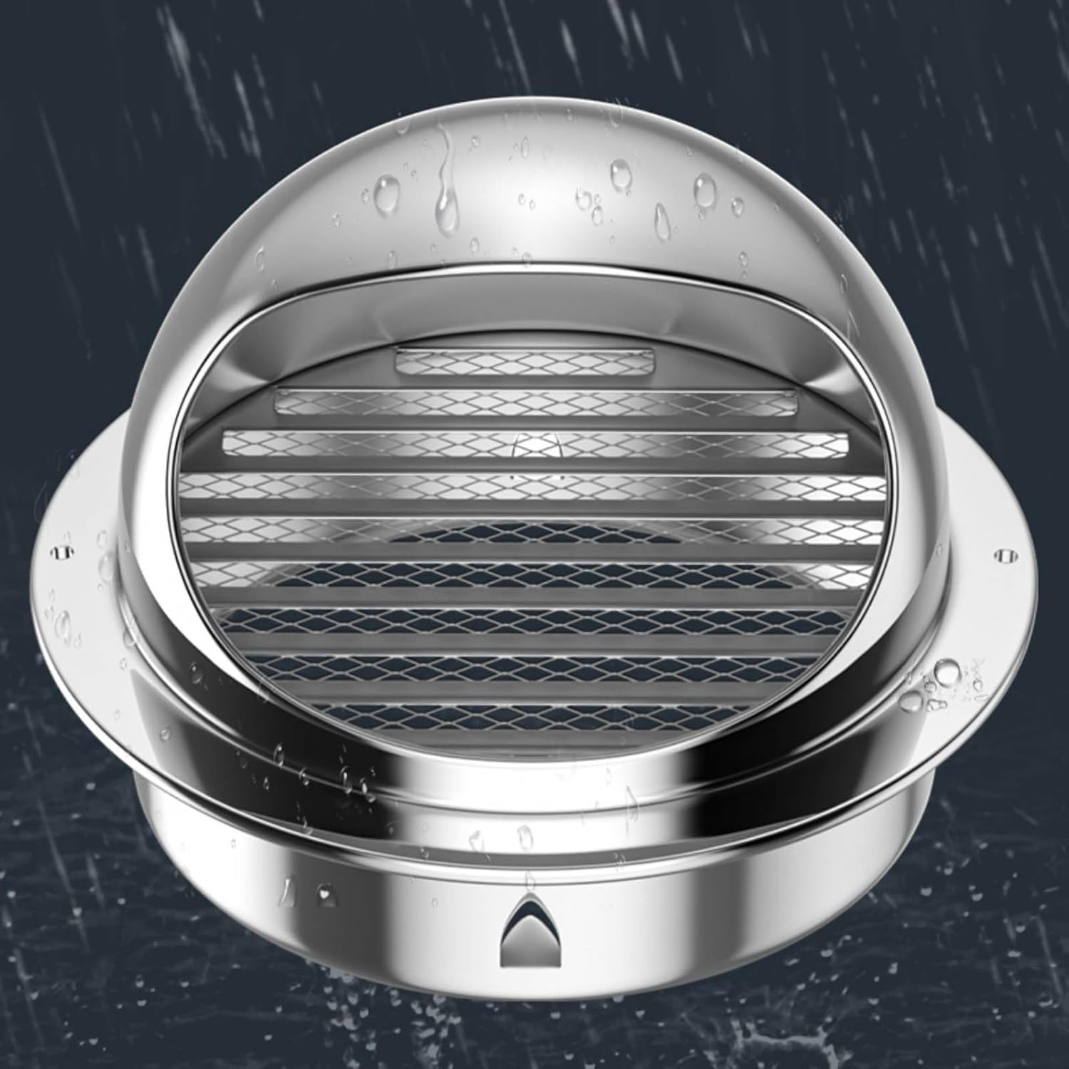 JvFbjLF Exhaust Grille Round Stainless Steel Vent Grille Weatherproof Protection Kitchen Exhaust Hood(160mm)