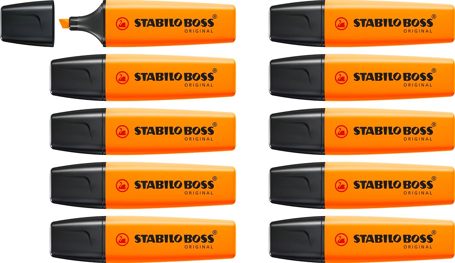 STABILO Highlighter Pen BOSS ORIGINAL Box of 10 Orange