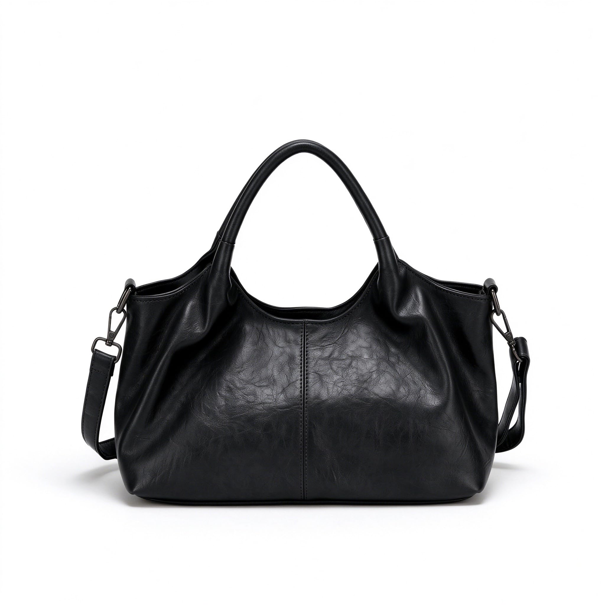 Vegan Leather Satchel Bags for Women, Handbags with Strap, Multi-Pocket