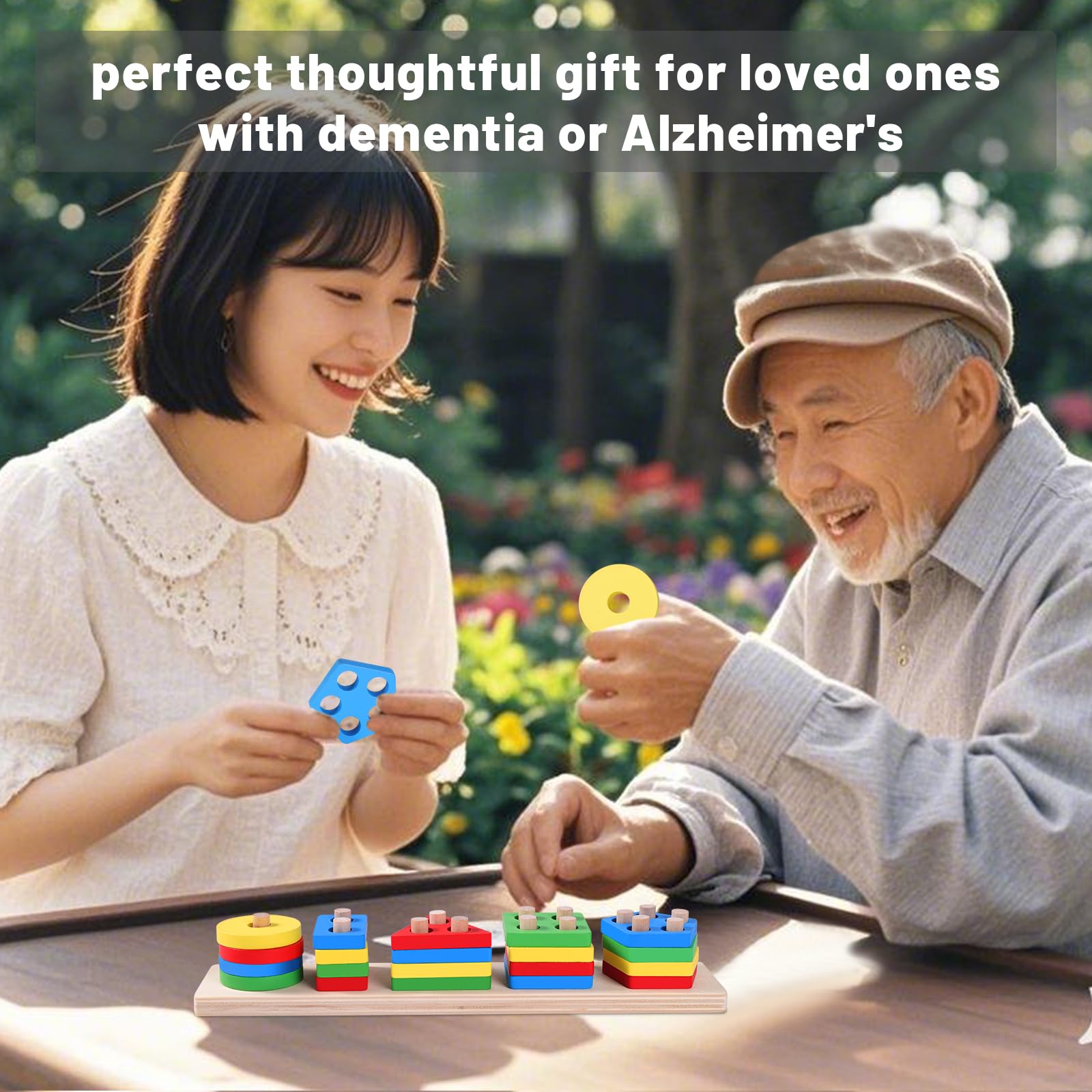 Giochi di puzzle per anziani con demenza, demenza Attività per anziani, Prodotti di Alzheimer in legno per anziani