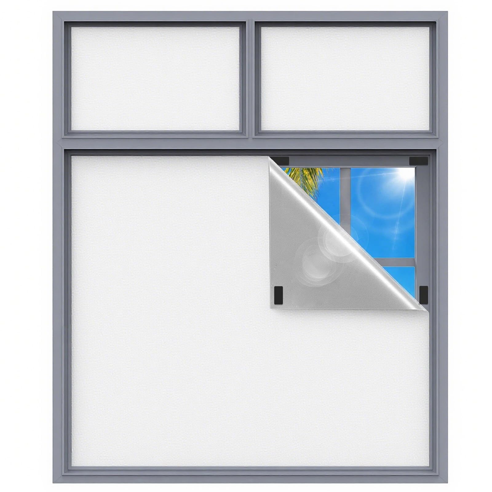 Blackout Blinds,White Out Blinds Stick On,420D Fabric 100% Blackout Material, Cut to Any Size, Window No Drilling Blackout Blinds with Self Adhesive Tapes for Nursery (White, 300, Centimeters)