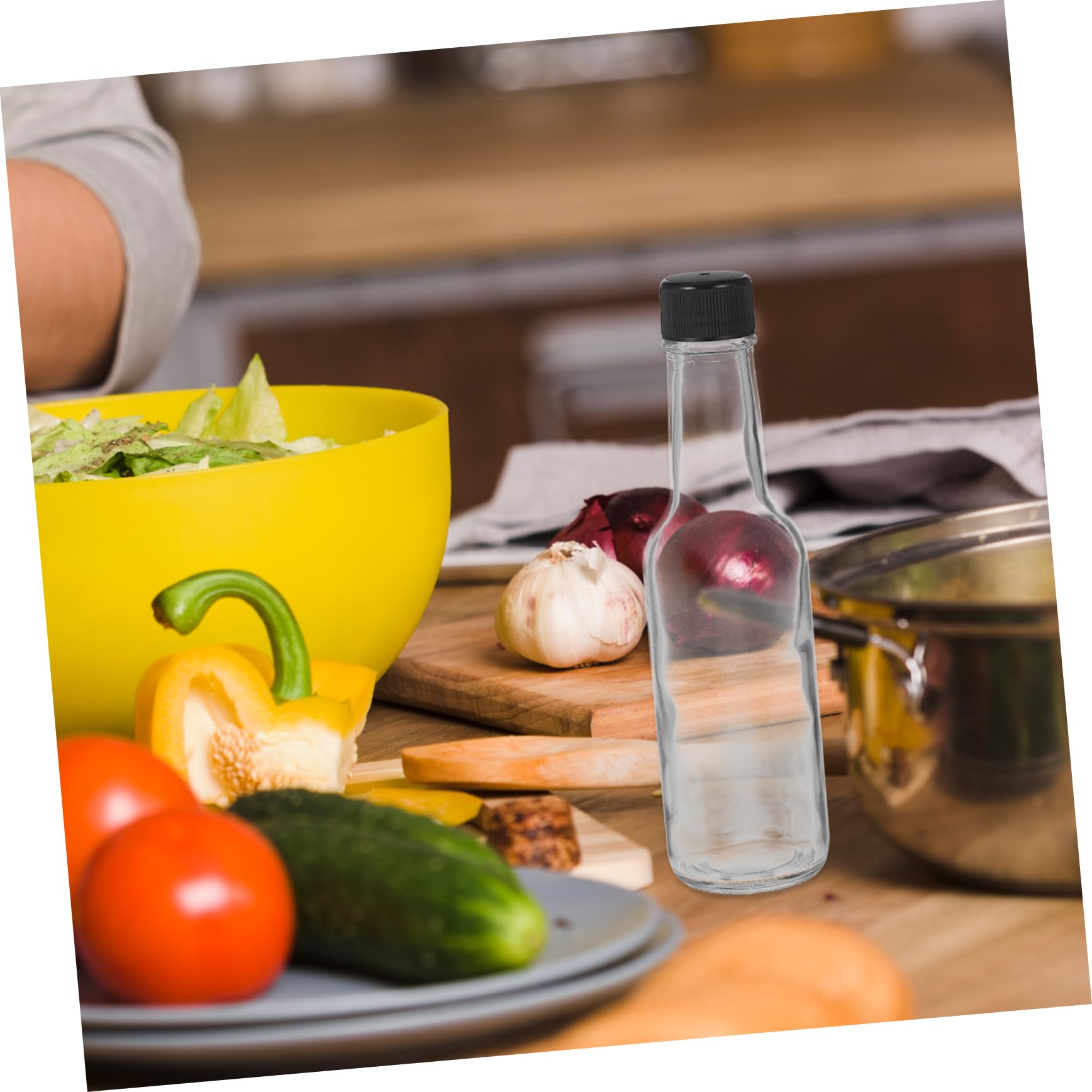 PRETYZOOM 6pezzi Bottiglia per Salse di Vetro Dispenser di Ketchup e Condimento per Insalata Contenitore Salse per Picnic e Viaggi