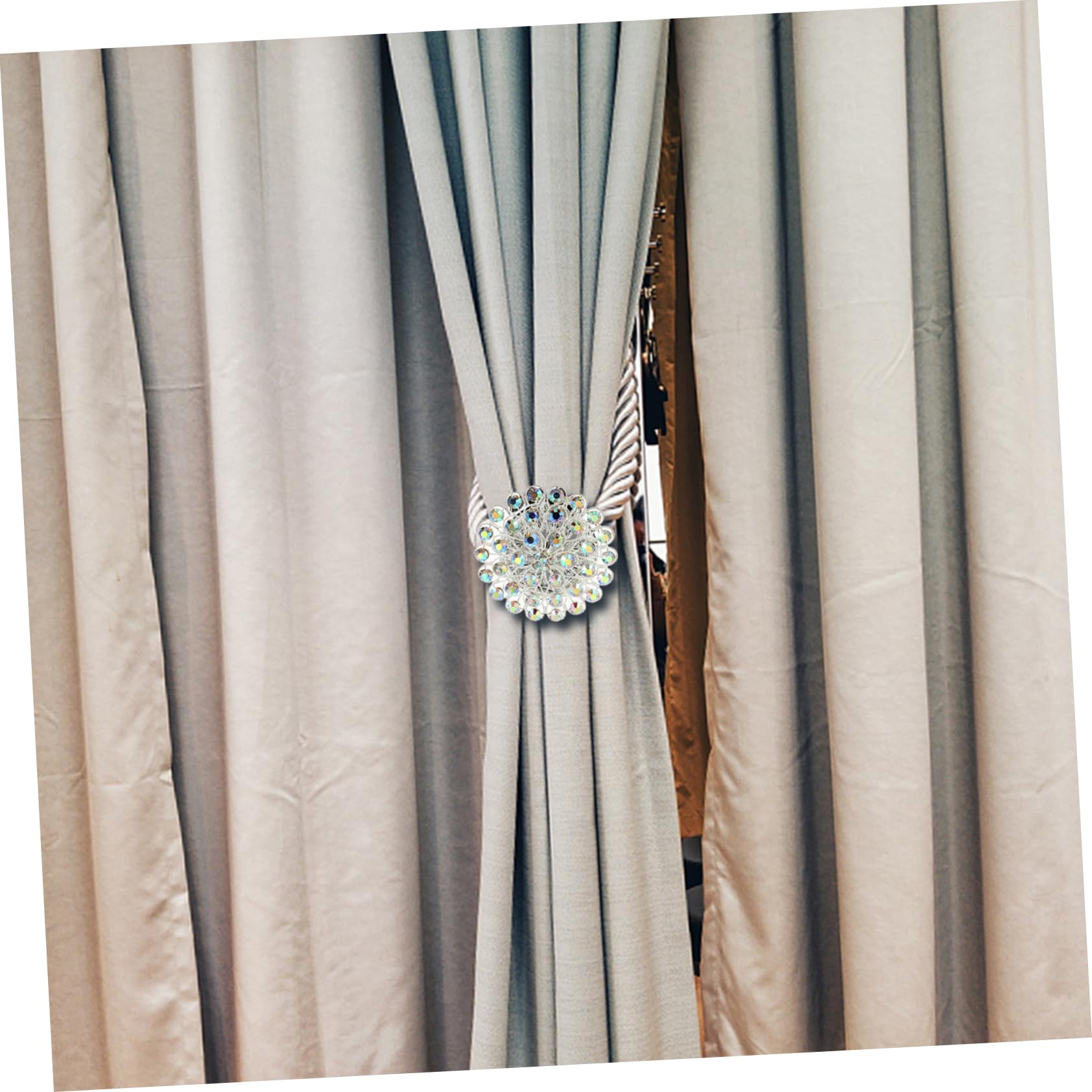 2pezzi Fermatende Magnetici per Tende Interne Cinghia di Fissaggio per Tende Fibbia Magnetica Elegante Regalo di Inaugurazione della Casa