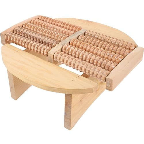 Pies masajeador sauna taburete madera maciza agua cucharón madera herramientas de masaje