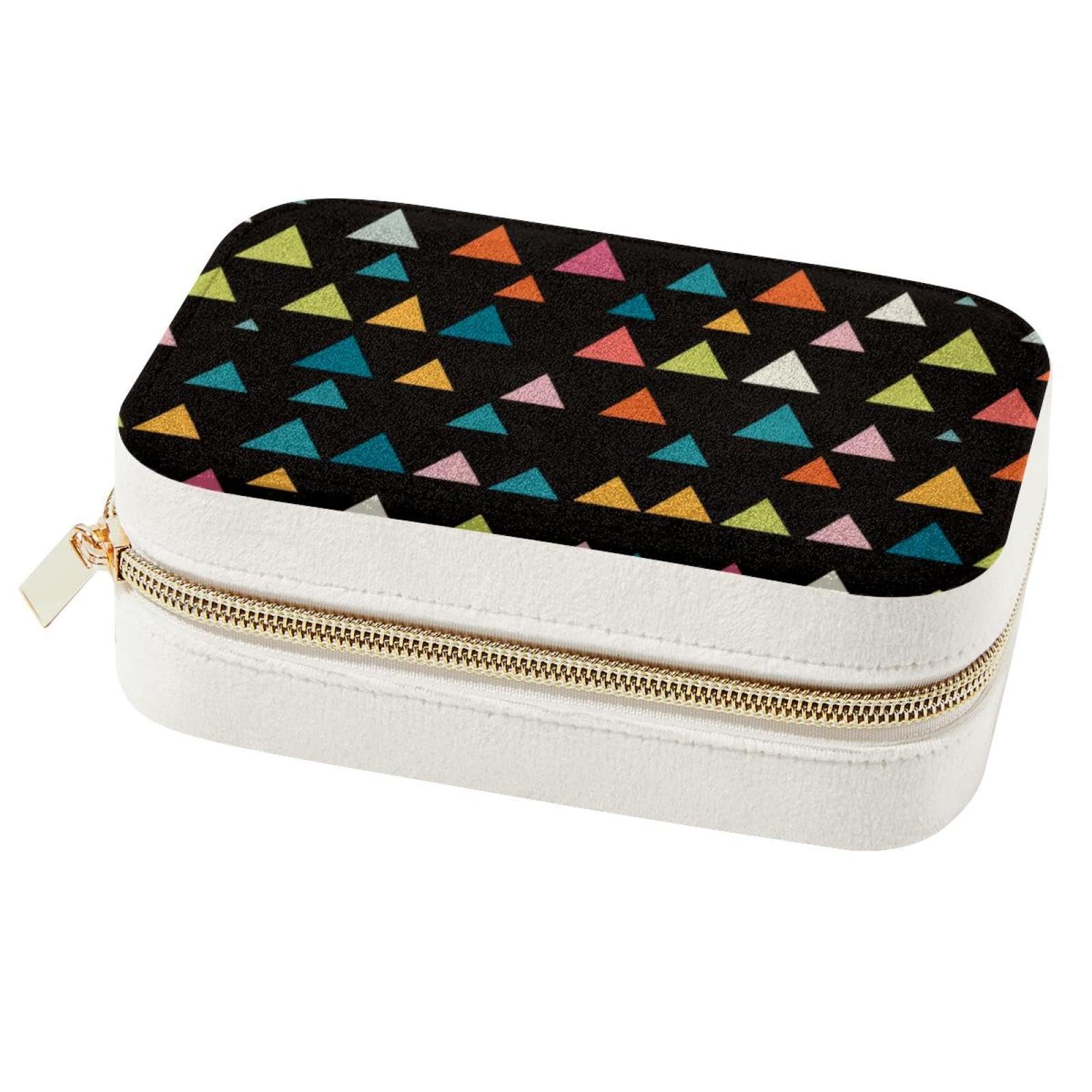 Boîte à bijoux élégante double couche en velours premium pour bagues et bracelets féminins