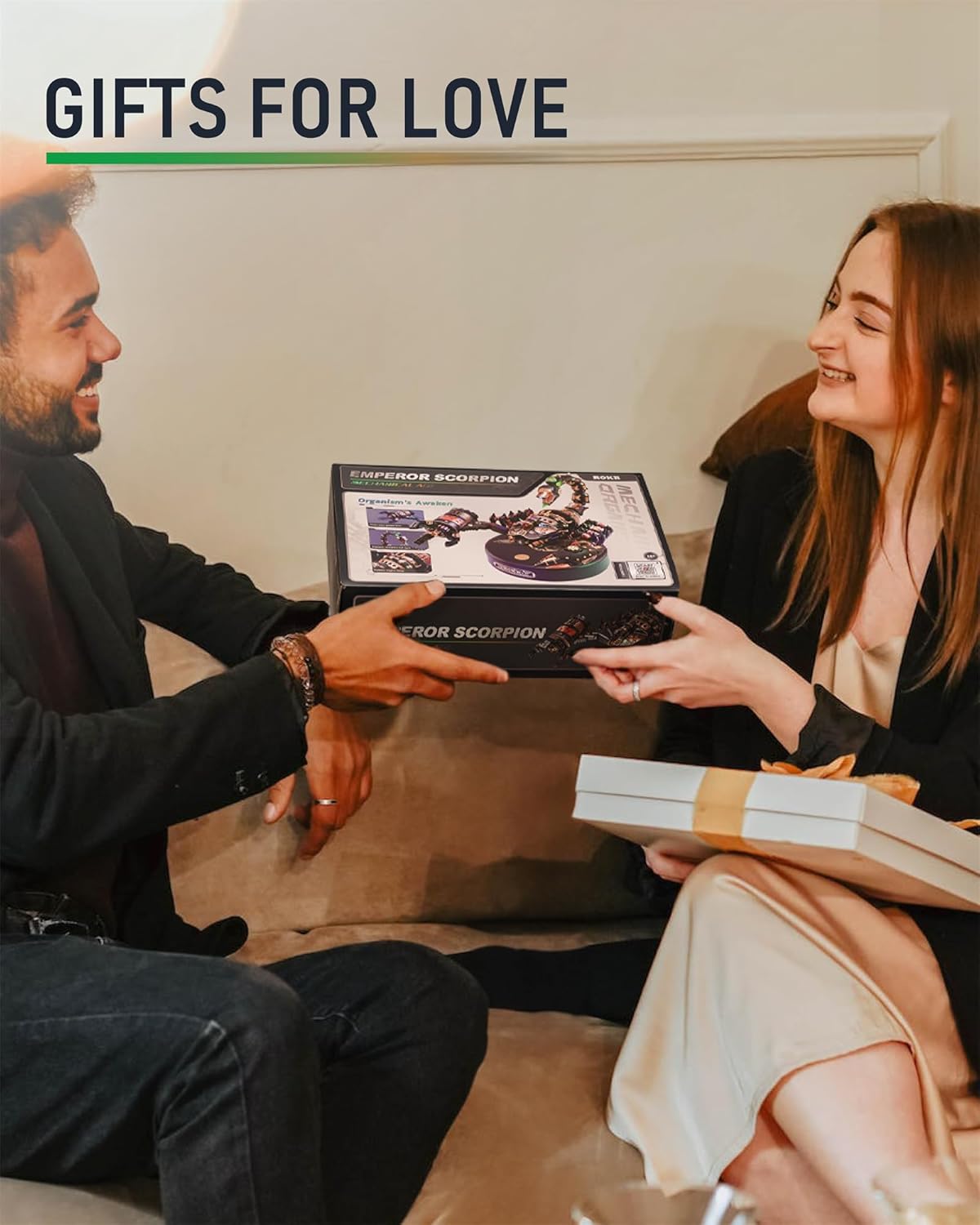 ROKR 3D Metal Model Kits Puzzle for Adults Kids, Steampunk Electric Mechanical Toy, Assembly DIY Gift Plastic Craft Hobby for Men, Women (Emperor Scorpion)