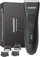 MANSPOT Aparador Elétrico de Pelos na Virilha para Homens e Mulheres, com Lâmina de Cerâmica Hipoalergênica, à Prova D'água, Molhado/Seco na Virilha e Barbeador