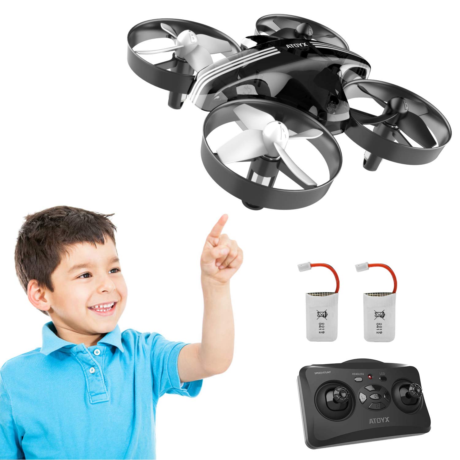 ATOYX Drone for Kids Mini Drones for Kids RC Drone, Equipped with  4CH 6-Axis Gyro, 3D Flip, Speed, LED Lights, Suitable for Boys, Girls