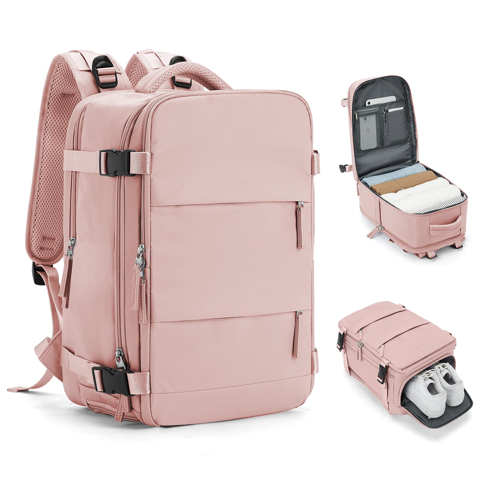 HPLQQ Zaino Bagaglio a Mano Ryanair 40x20x25 Zaino Aereo Borse da Cabina per Easyjet 45x36x20 Zaino da Viaggio donna, Borsa da Viaggio aereo Impermeabile Zaino Casual Porta PC