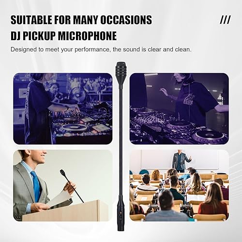 Miniatura 7 de D2 Flexible Profesional Dinámico Bob Barker Micrófono con conmutación para videoconferencia, canto, karaoke DJ mezclador de disco dedicado KTV Bar