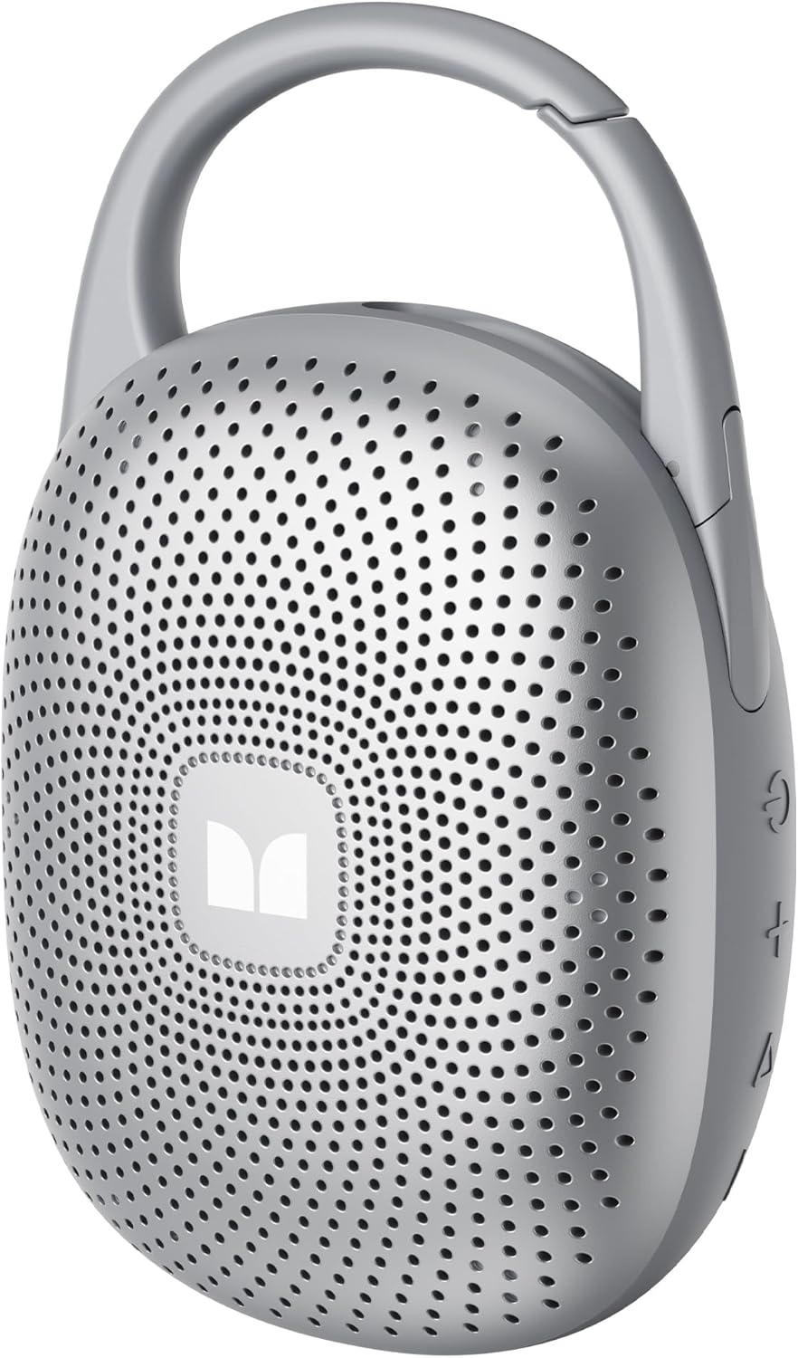 Monster S370 Ultra-Portable Bluetooth Speaker with Integrated Carabiner Clip, IPX7 Waterproof, 29H Playtime, Bluetooth 6.0, TWS Pair Clip-On Speaker for Outdoor, Hiking, Beach, Shower & Travel, Grey