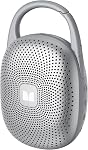 Monster S370 Ultra-Portable Bluetooth Speaker with Integrated Carabiner Clip, IPX7 Waterproof, 29H Playtime, Bluetooth 6.0, TWS Pair Clip-On Speaker for Outdoor, Hiking, Beach, Shower & Travel, Gray